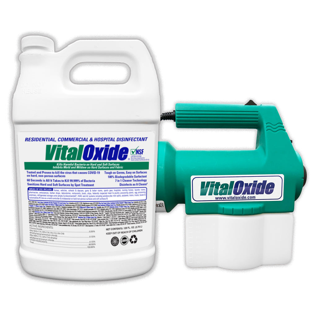 Vital Oxide Disinfectant Cleaner - Fogger Sprayer and 1 Gal Combo Vital Oxide Disinfectant Cleaner - Fogger Sprayer and 1 Gal Combo