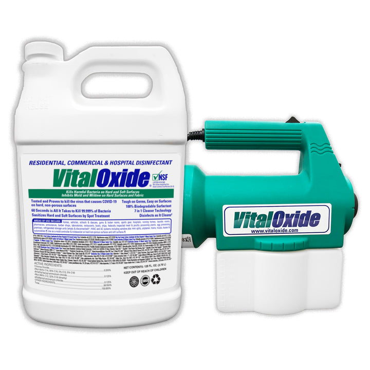 Vital Oxide Gallon Disinfectant Cleaner and Disinfectant Fogger Sprayer Combo